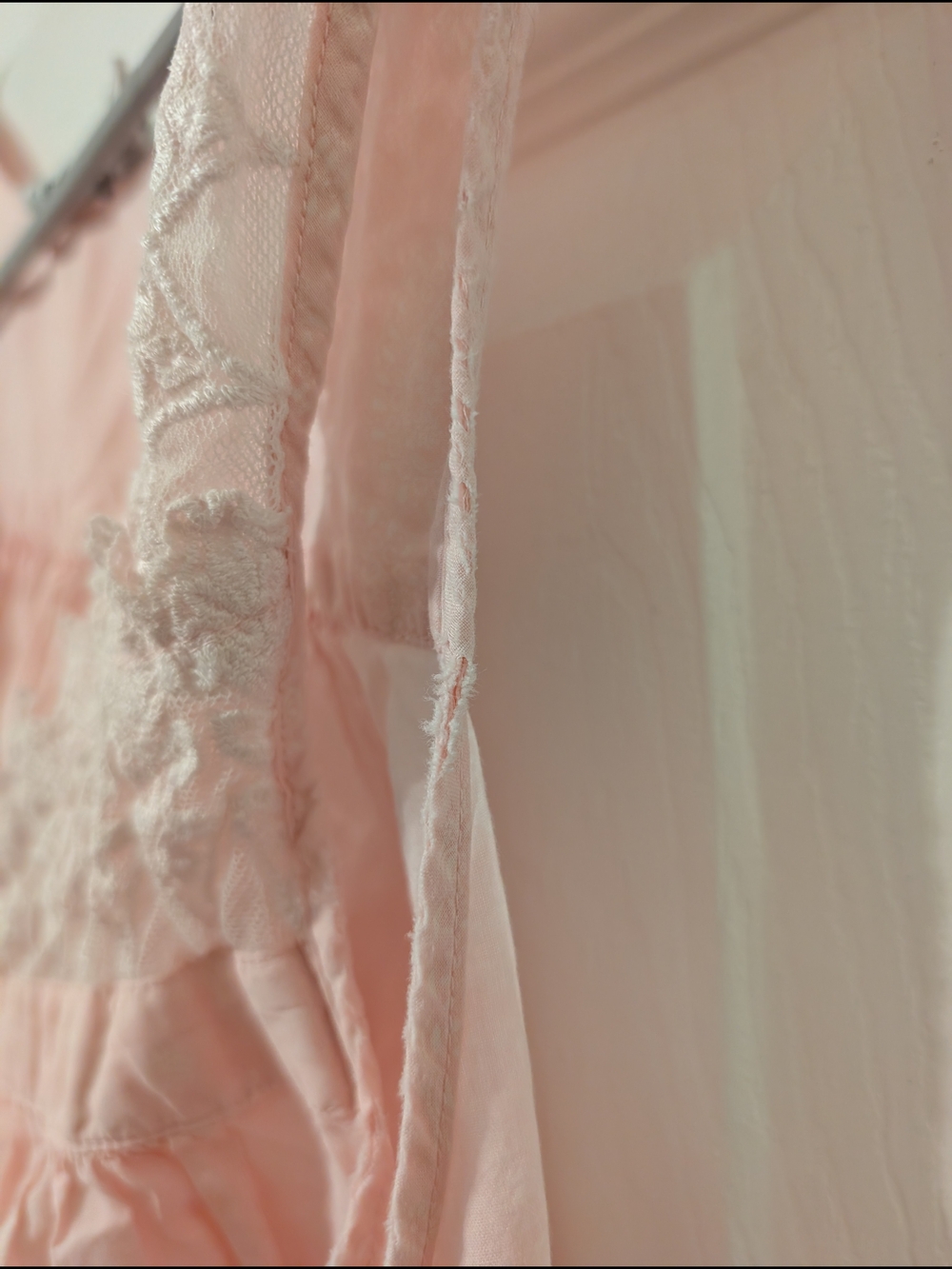 Classic Lace-Trim Nightgown - Pink - Picture 9 of 11